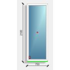 75x210 fix ablak Deceuninck Vision 76