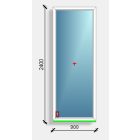 90x240 fix ablak Deceuninck Vision 76