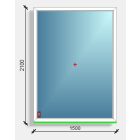 150x210 fix ablak Deceuninck Vision 76