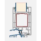 100x210 befelé nyíló tömör paneles bejárati ajtó Deceuninck Vision 76