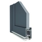 100x210 befelé nyíló tömör paneles balkonszárnyas bejárati ajtó Deceuninck Vision 76