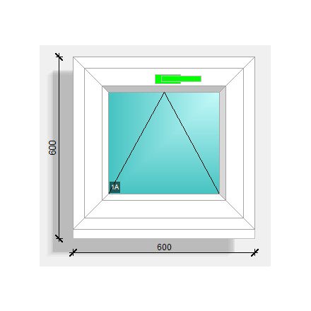 60x60 bukó ablak Deceuninck Elegant 76