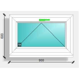 90x60 bukó ablak Deceuninck Elegant 76