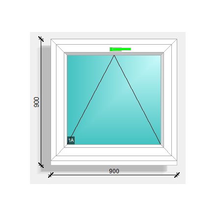 90x90 bukó ablak Deceuninck Elegant 76