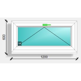120x60 bukó ablak Deceuninck Elegant 76