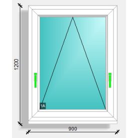 90x120 bukó ablak Deceuninck Elegant 76