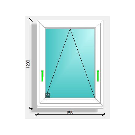 90x120 bukó ablak Deceuninck Elegant 76