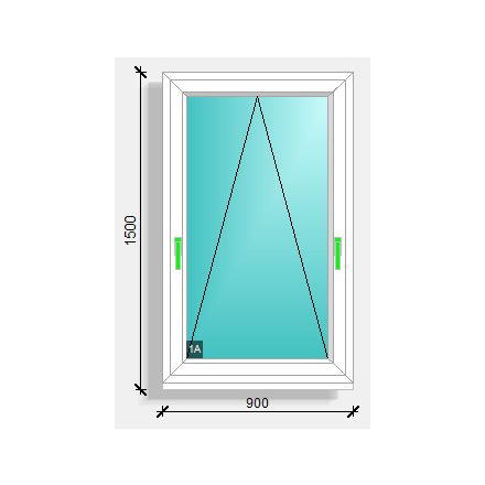 90x150 bukó ablak Deceuninck Elegant 76