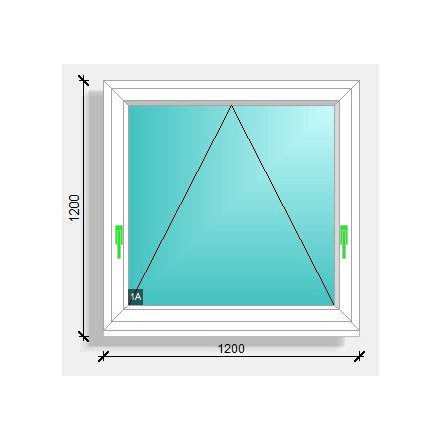 120x120 bukó ablak Deceuninck Elegant 76