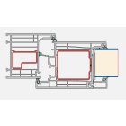 100x210 befelé nyíló üveges bejárati ajtó Deceuninck Elegant 76