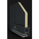 100x210 befelé nyíló üveges bejárati ajtó Deceuninck Elegant 76