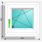 60x60 nyíló-bukó ablak Deceuninck Elegant 76