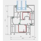 150x210  bukónyíló erkély ajtó  Deceuninck Elegant 76