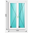 150x240  bukónyíló erkély ajtó  Deceuninck Elegant 76