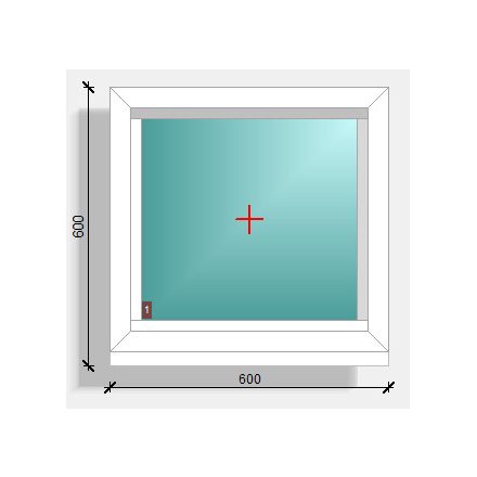 60x60  fix ablak  Deceuninck Elegant 76