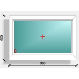 90x60  fix ablak  Deceuninck Elegant 76