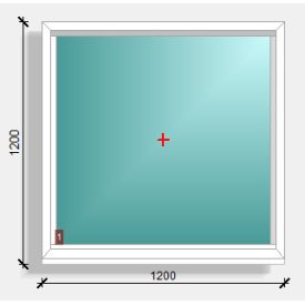 120x120  fix ablak  Deceuninck Elegant 76
