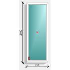 75x210  fix ablak  Deceuninck Elegant 76