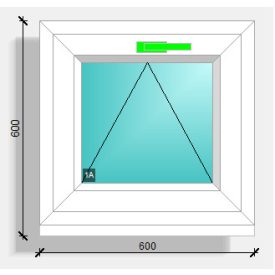 60x60  bukó ablak Rehau synego 80