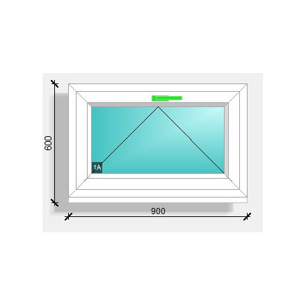 90x60  bukó ablak Rehau synego 80