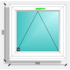 90x90  bukó ablak Rehau synego 80