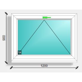 120x90  bukó ablak Rehau synego 80
