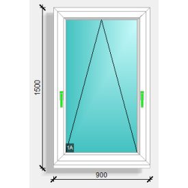 90x150  bukó ablak Rehau synego 80