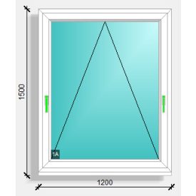 120x150  bukó ablak Rehau synego 80
