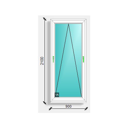 90x210  bukó ablak Rehau synego 80