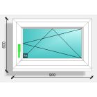90x60 nyíló-bukó ablak Rehau synego 80