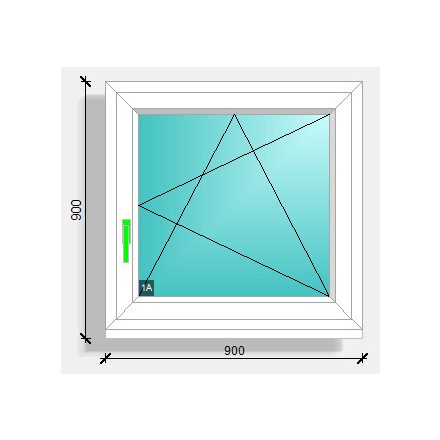 90x90 nyíló-bukó ablak Rehau synego 80