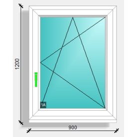 90x120 nyíló-bukó ablak Rehau synego 80