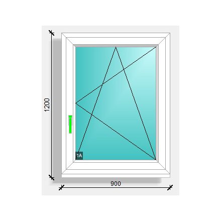 90x120 nyíló-bukó ablak Rehau synego 80