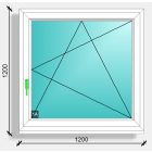 120x120 nyíló-bukó ablak Rehau Synego 80