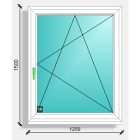 120x150 nyíló-bukó ablak Rehau synego 80