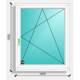 120x150 nyíló-bukó ablak Rehau synego 80