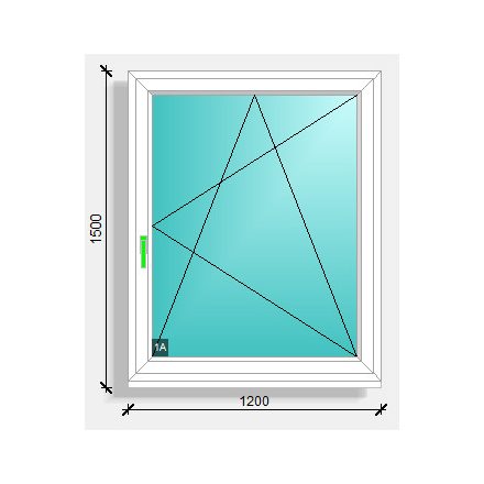 120x150 nyíló-bukó ablak Rehau synego 80