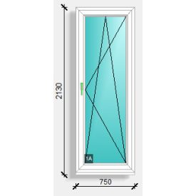 75x210  nyíló-bukó erkély ajtó Rehau synego 80