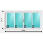 400x240 emelő toló erkély ajtó C tip. Rehau synego 