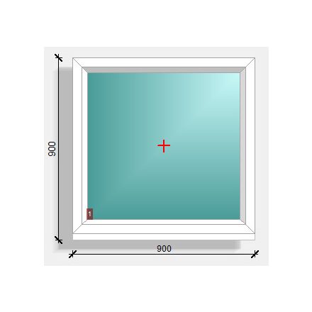 90x90  fix ablak Rehau Synego 80