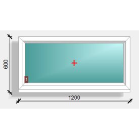 120x60  fix ablak Rehau Synego 80