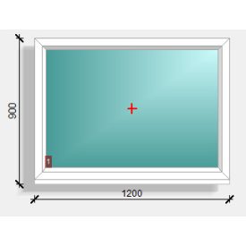 120x90  fix ablak Rehau Synego 80