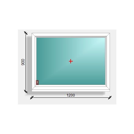 120x90  fix ablak Rehau Synego 80