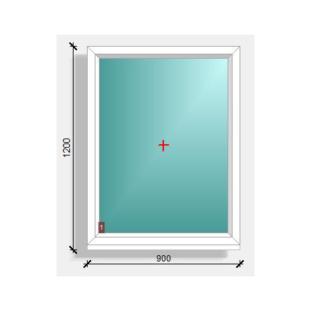 90x120  fix ablak Rehau Synego 80