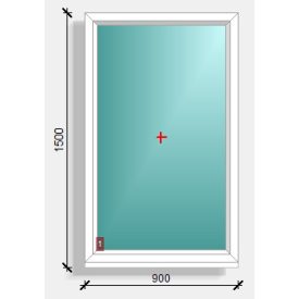 90x150  fix ablak Rehau Synego 80