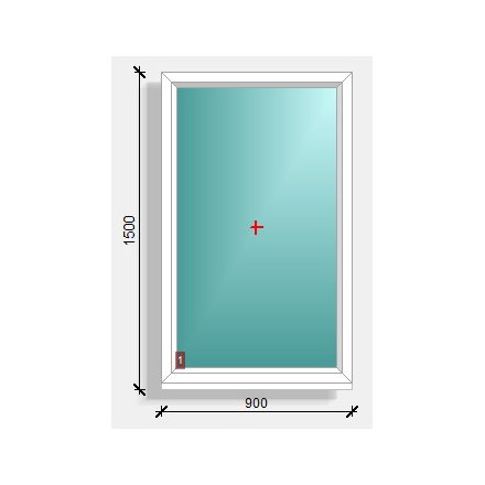 90x150  fix ablak Rehau Synego 80