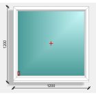 120x120  fix ablak Rehau Synego 80