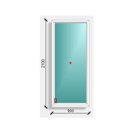 90x210  fix ablak Rehau Synego 80
