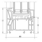 90x210  fix ablak Rehau Synego 80