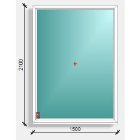 150x210  fix ablak Rehau Synego 80